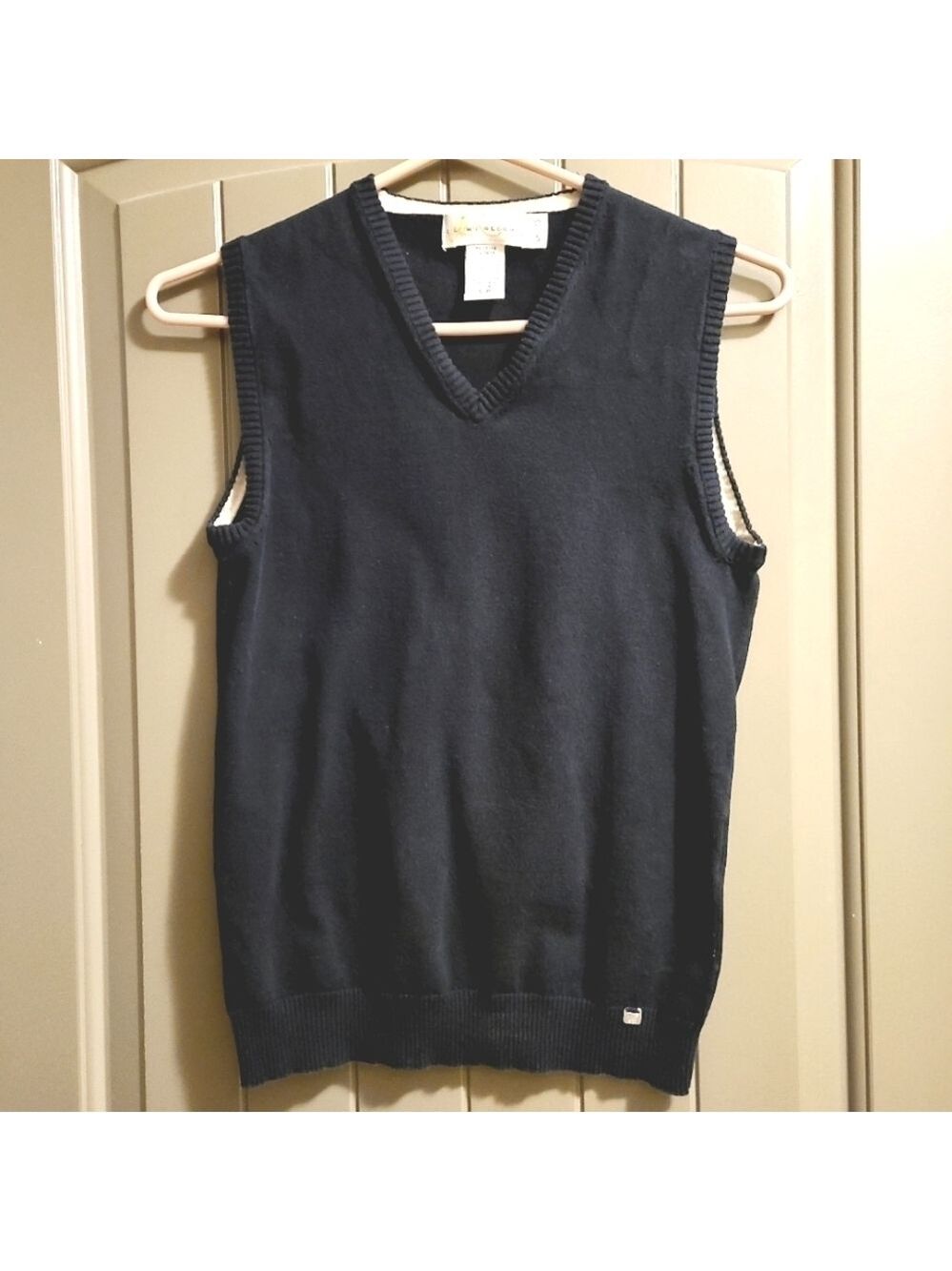 Ilmigliore Knit V-Neck Sweater Vest Sleeveless Ribbed Casual Lightweight Black